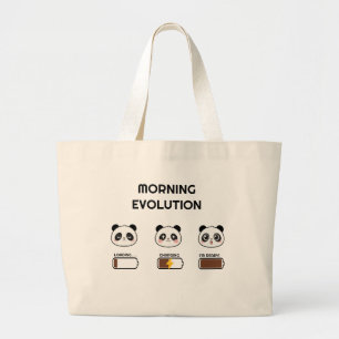 Kawaii Panda Humör Nivå Progression Tecknad Konst Jumbo Tygkasse