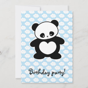 Kawaii panda inbjudningar