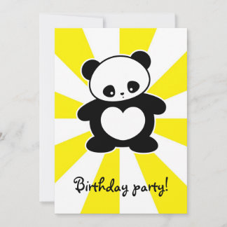 Kawaii panda inbjudningar