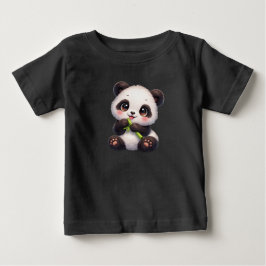 Kawaii Panda med Bambus |Unisex Barn Grafik T-Shir T Shirt