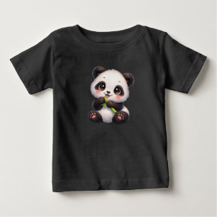 Kawaii Panda med Bambus Unisex Barn Grafik T-Shir T Shirt