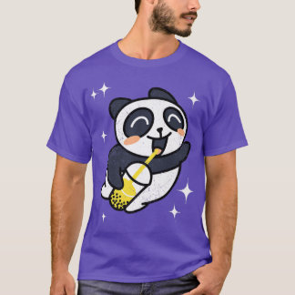 Kawaii Panda med Boba Bubble Tea Premium T Shirt