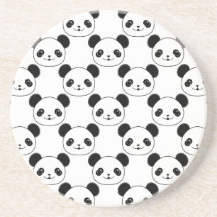 Kawaii Panda Mönster i Black and White Underlägg