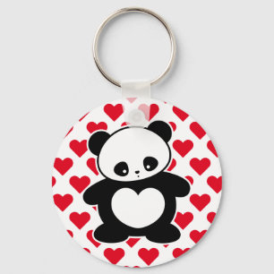 Kawaii panda nyckelring