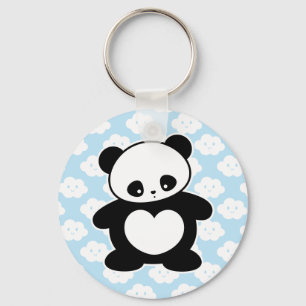 Kawaii panda nyckelring