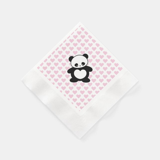 Kawaii panda pappersservett (Hörn)