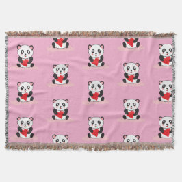 Kawaii Panda Plush Blanket för barn Filt