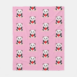 Kawaii Panda Plush Blanket för barn Fleecefilt