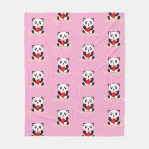 Kawaii Panda Plush Blanket för barn Fleecefilt