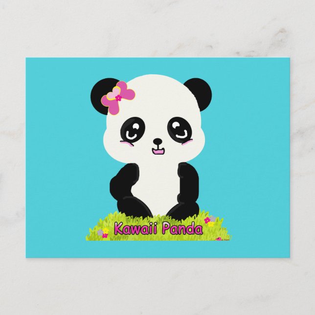 Kawaii Panda Postcard Vykort (Framsida)