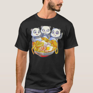Kawaii Panda Ramen Japansk Noodle Anime Panda T Shirt
