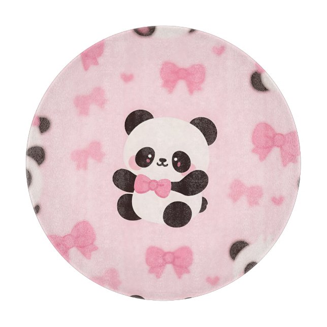 Kawaii Panda Rosa Bågmönster (Framsidan)
