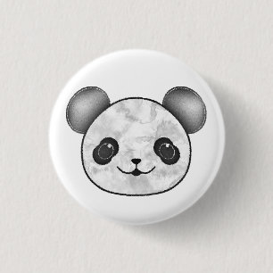Kawaii Panda Teckning i Black and White Knapp