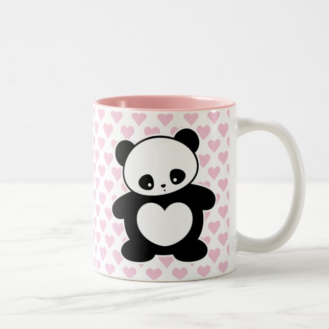 Kawaii panda Två-Tonad mugg (Höger)