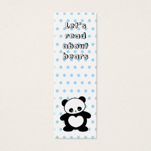 Kawaii pandabokmärke litet visitkort