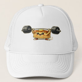 Kawaii-pannkaks tyngdlyftning Söt gymträning Keps