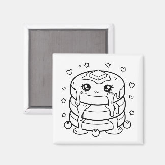 Kawaii pannkaksstack färgläggning magnet