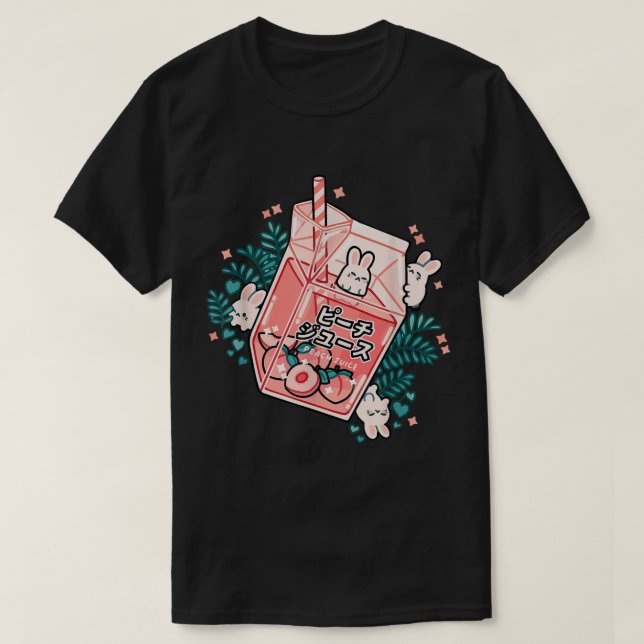 Kawaii Päronjuice Kanin Design T Shirt (Design framsida)