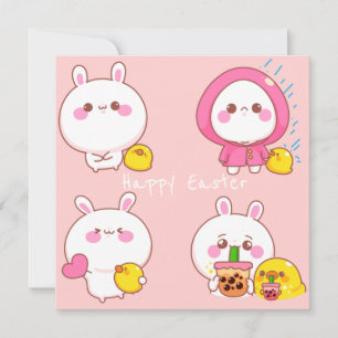 Kawaii Påsk Julkort