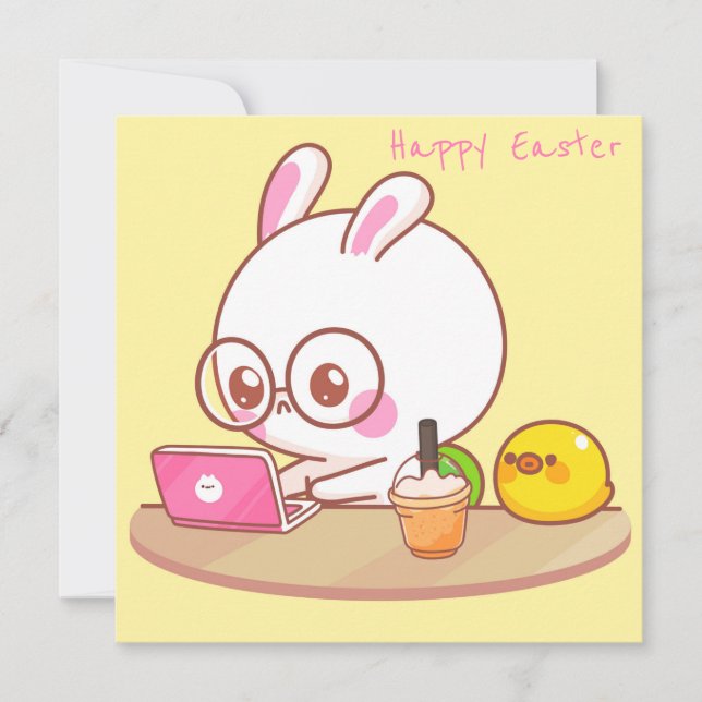 Kawaii Påsk Julkort (Framsida)