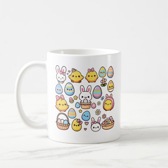 Kawaii påsk kaffemugg (Vänster)