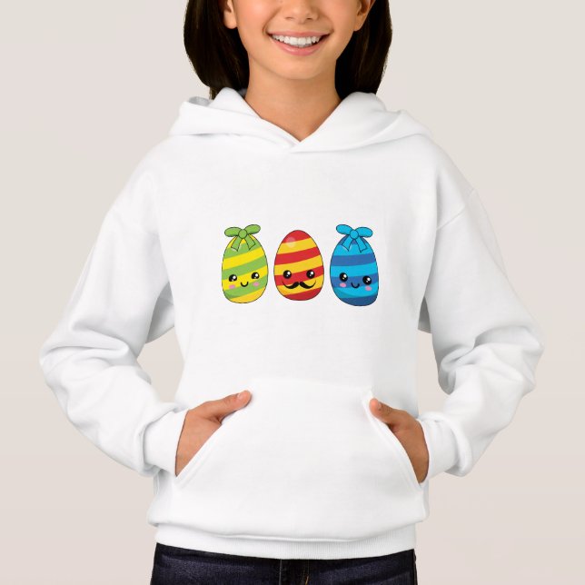 Kawaii-Påskäggen med Rosett band T Shirt (Framsida)