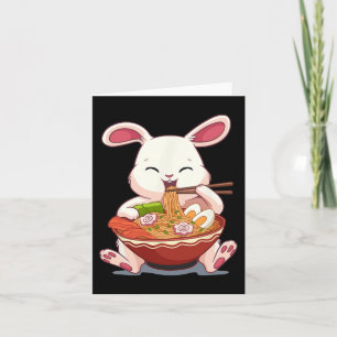 Kawaii Påskhare Ramen Noodles Japanska Påsk Kort