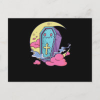 Kawaii Pastel Färg Gothic Cute Goth Coffin
