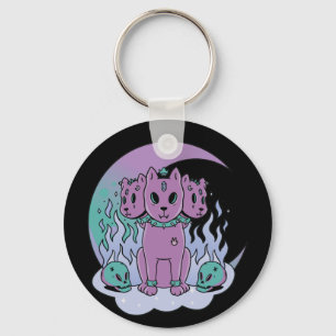 Kawaii Pastel Färg Gothic Cute Goth Hundar Keychai Nyckelring