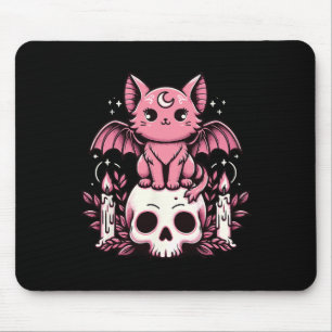 Kawaii Pastel Goth Creepy Cat Fladdermus Skeleton Musmatta