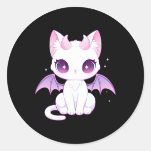 Kawaii Pastel Goth Creepy Cute Witchy Demon Winged Runt Klistermärke