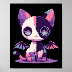 Kawaii Pastel Goth Creepy Cute Witchy Zombie Patch Poster