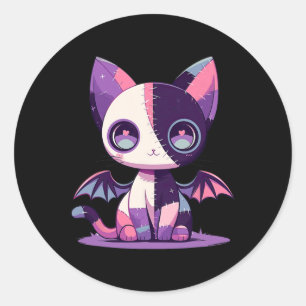 Kawaii Pastel Goth Creepy Cute Witchy Zombie Patch Runt Klistermärke