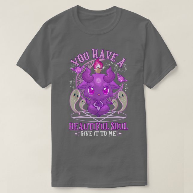 Kawaii Pastel Goth Cute Baby Goat Baphomet Funny H T Shirt (Design framsida)