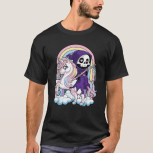Kawaii Pastel Goth Cute Halloween Grim Reaper Ridi T Shirt