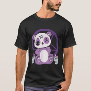 Kawaii Pastel Goth Panda Creepy Witchy Anime Otaku T Shirt