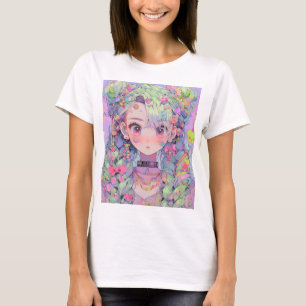 Kawaii Pastel Harajuku Anime Girl with Braids T Shirt