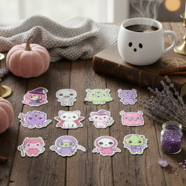 Kawaii Pastel Monster Mash Sticker Pack Klistermärken