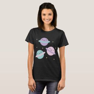 Kawaii Pastel Planets T Shirt
