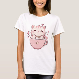 Kawaii pastel rosa cat T-Shirt