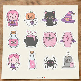 Kawaii Pastel Vampire & Friends Sticker Pack Klistermärken