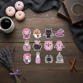 Kawaii Pastel Vampire & Friends Sticker Pack Klistermärken