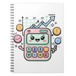 Kawaii Pastell Räknare Finans Student Klistermärke Anteckningsbok