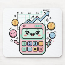 Kawaii Pastell Räknare Finans Student Klistermärke