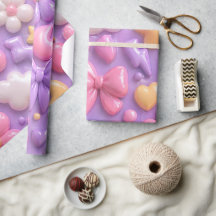 Kawaii Pastellbågar & Hjärtan Sömlöst Mönster