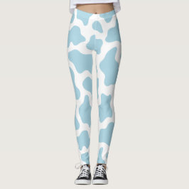 Kawaii (pastellblå ko) leggings