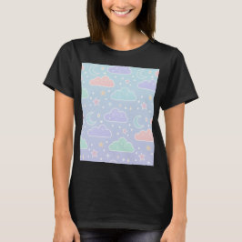 Kawaii Pastellmoln Estetisk T-Shirt