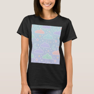 Kawaii Pastellmoln Estetisk T-Shirt