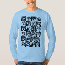 Kawaii Paw Känslor Svart Vitt Rutnät