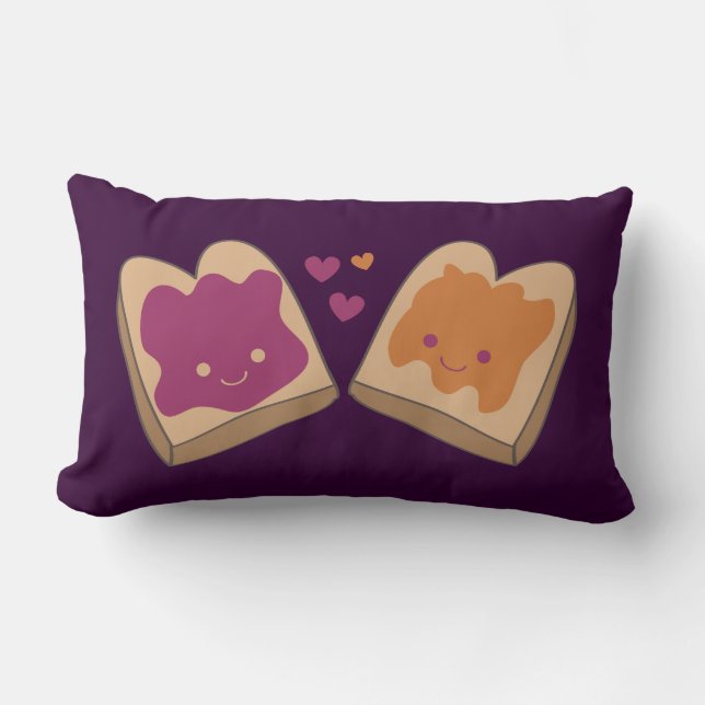 Kawaii PB&J American Mojo Dekorativ kudde (Framsida)